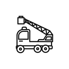 Naklejka premium rescue truck basket icon Isolated flat vector in outline