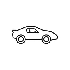 Sports Car icon Isolated flat vector in outline