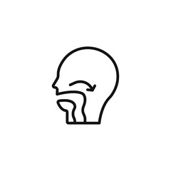 Swallowing reflex icon Isolated flat vector in outline