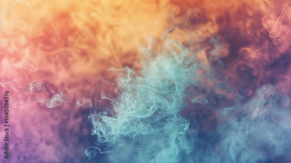 Poster intricate patterns of vibrant smoke swirl together, creating a captivating visual experience filled 