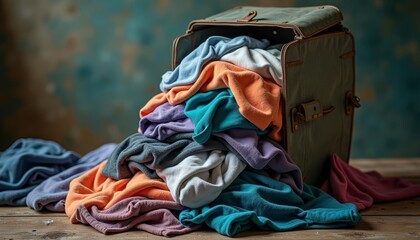 Obraz premium Packing for a colorful journey