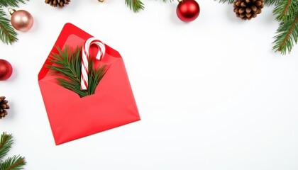  Joyful Christmas gift tag with candy cane and pine branch