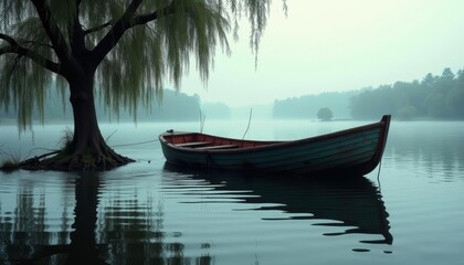 Fototapeta premium Peaceful morning on the lake