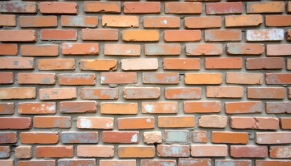 Obraz premium Weathered charm of an old brick wall