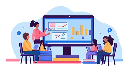 Fototapeta premium Knowledge is the Best Valentine: A Classroom Full of Love for Learning 