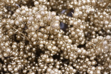 Glistening Golden Decorative Berries Perfectly Crafted for Festive Holiday Decor and Displays