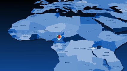 Cameroon flag icon GPS location tracking earth map