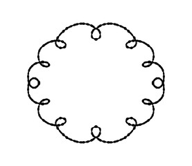 シンプルな手描き風フレーム枠素材
