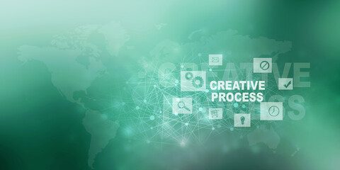 2D illustration Digital Abstract Business Networking background