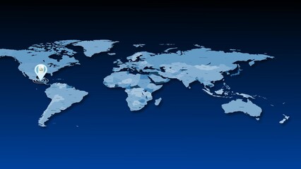 Obraz premium Guatemala location tracking on earth map