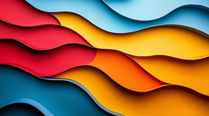 Obraz premium Colorful abstract shapes with smooth textures arranged in a minimalist composition