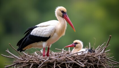 Fototapeta premium Parental love in the nest