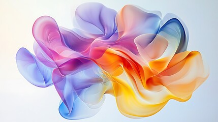 Obraz premium Colorful abstract background with smooth organic shapes in a minimalist composition