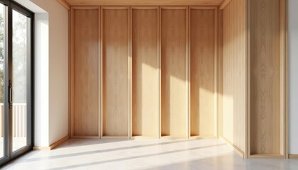 Fototapeta premium Modern minimalist interior with natural light