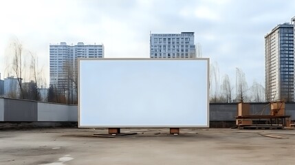 Obraz premium Empty Billboard in Urban Environment