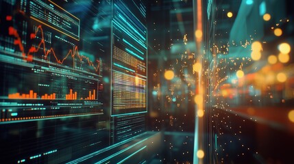 Obraz premium Dynamic Stock Market Data Visualization