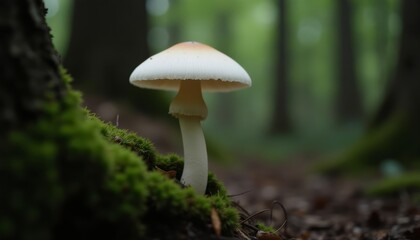  Mushroom in the woods a sign of lifes resilience