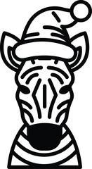 A zebra with a hat on its head