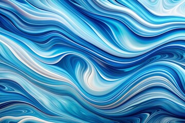 Obraz premium A blue and white ocean wave with a white and blue sky in the background