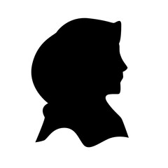 hijab women silhouette fashion logo
