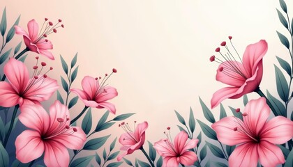 Fototapeta premium Blooming beauty A bouquet of vibrant pink flowers