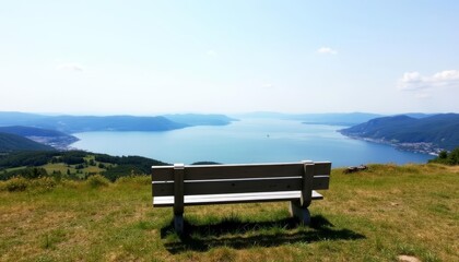 Obraz premium Peaceful solitude overlooking the serene sea