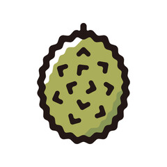 Durian outline icon for graphic design, apps and websites