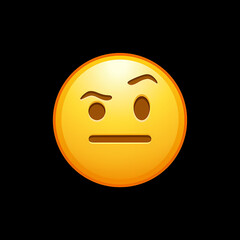 Fototapeta premium Skeptical Face Emoji