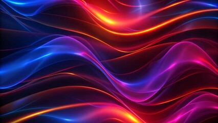 The abstract poster cover has a dark grainy gradient color background, purple, red, orange, blue, and black colors. abstract color wave black background grainy texture