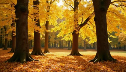  Autumns golden embrace in the forest