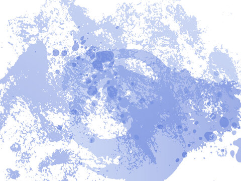 abstract blue watercolor paint splash on white clip art preview