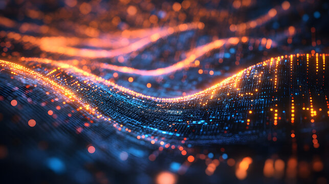 Abstract background computer data flow