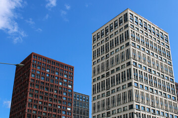 New area with new multi-storey buildings