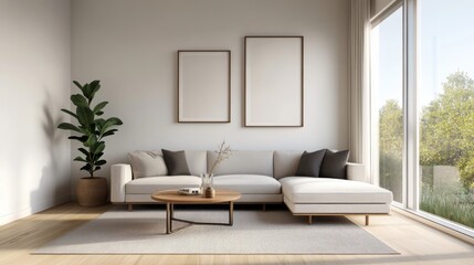 Fototapeta premium Bright and Airy Living Room with Natural Light