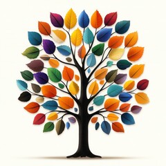 Fototapeta premium Vibrant Autumn Foliage on Tree