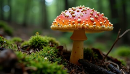 Fototapeta premium Mushroom Magic in the Forest