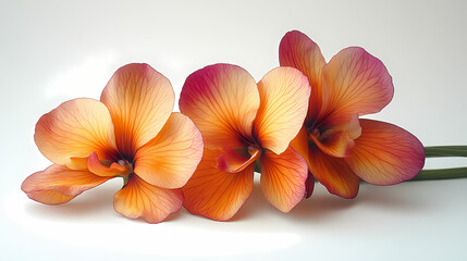 Obraz premium Vandas Orchids flowers Isolated on white background.
