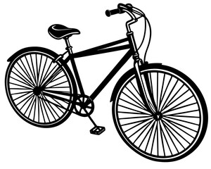 Bicycle silhouette vector art