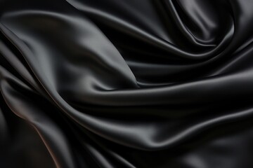 Fototapeta premium Metallic black silk transportation automobile vehicle.