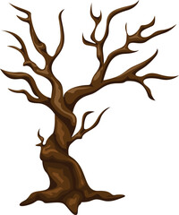 Dry tree vector illustration