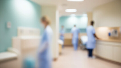 Obraz premium Abstract blur hospital clinic doctor background and medical interior