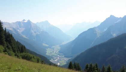 Fototapeta premium Epic Mountain Vistas A Journey Through the Alps