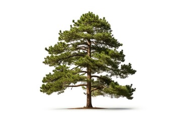 Obraz premium Pine tree plant fir white background.