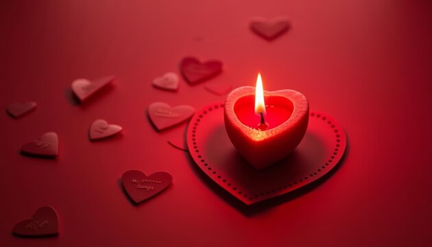  A heartshaped candle a symbol of love and warmth