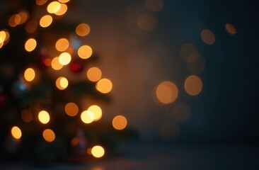 Abstract Christmas blurred illuminated background.