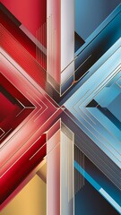 Obraz premium Simple geometric forms - dynamic geometric abstract background. Visual symphony of shapes and lines design for wallpaper, banner, background, landing page, wall art, invitation, prints, posters