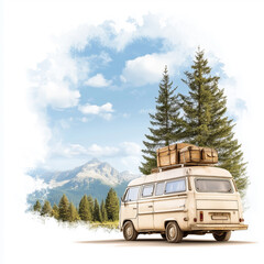 camping in the mountains