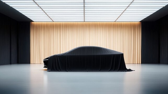 Covered Car Under Golden Drapes