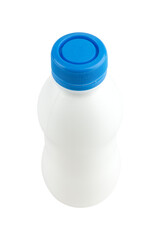 plastic white bottle, milk bottle, isolated  from background, plastic recycling or reuse