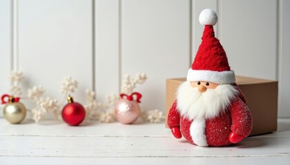 Fototapeta premium christmas and new year holiday ornament with a white background